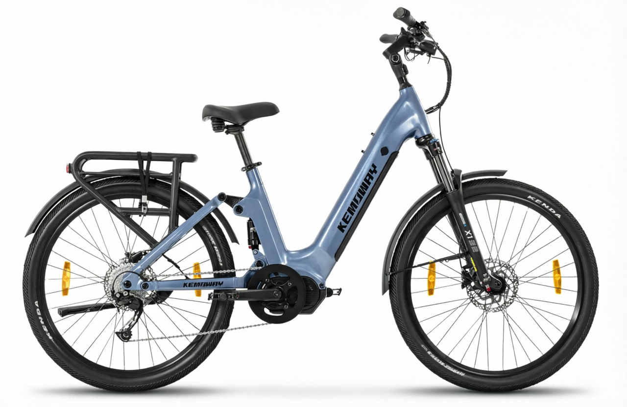 KEMOWAY Full Suspension City E-Bike K5S